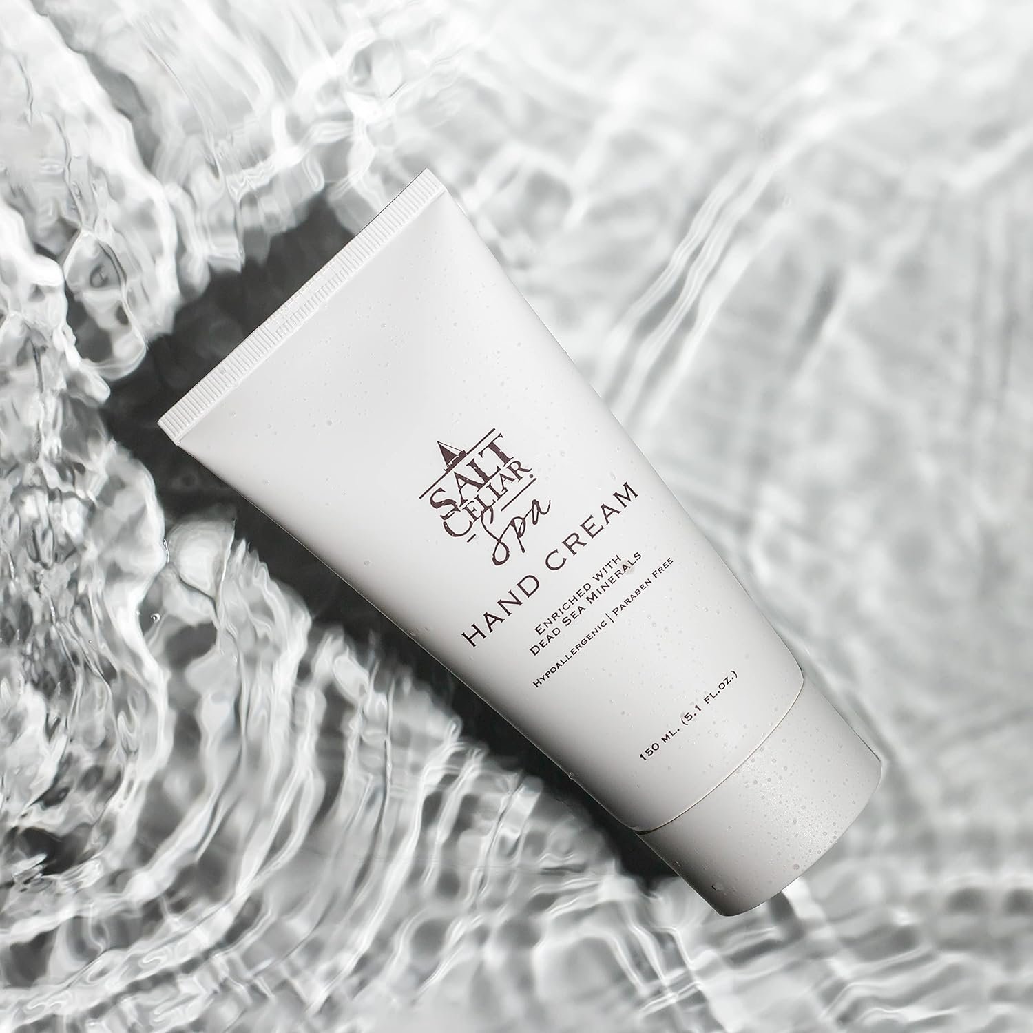 Salt Cellar Spa Dead Sea Mineral Hand Cream, Moisturizer Lotion for Dry, Cracked Skin Enriched with Glycerin, Olive Oil, Paraben Free, Fast Absorbing, 5.1 FL oz (150 ml) - Image 5