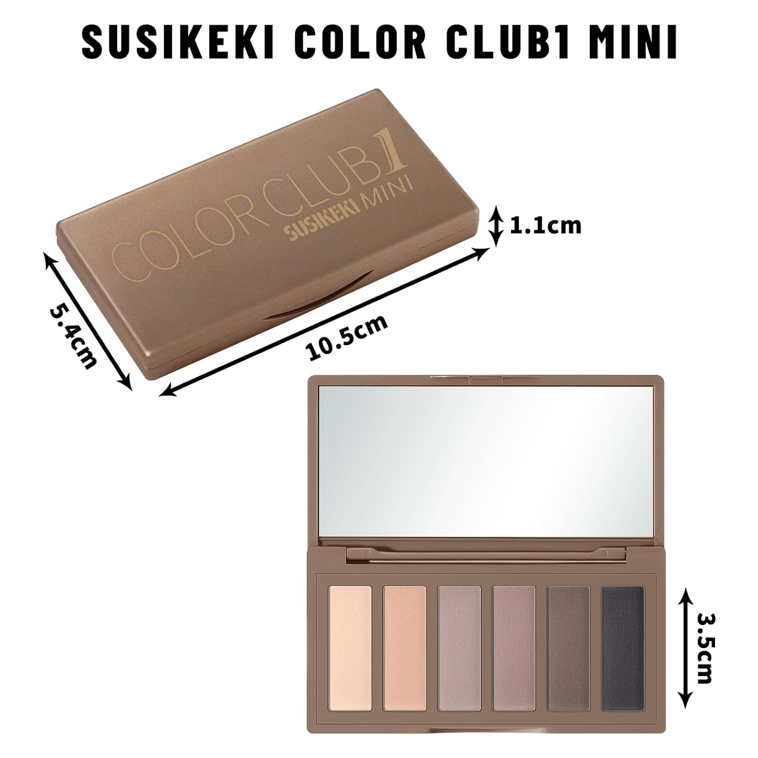 6 Colors Mini Naked Eyeshadow Makeup Palette Neutral Nude Smoky Eye Shadow Taupe & Brown Matte Make Up Pallet with Mirror Highly Pigmented Long Lasting Waterproof Travel Size Gift Kit 01 - Image 10