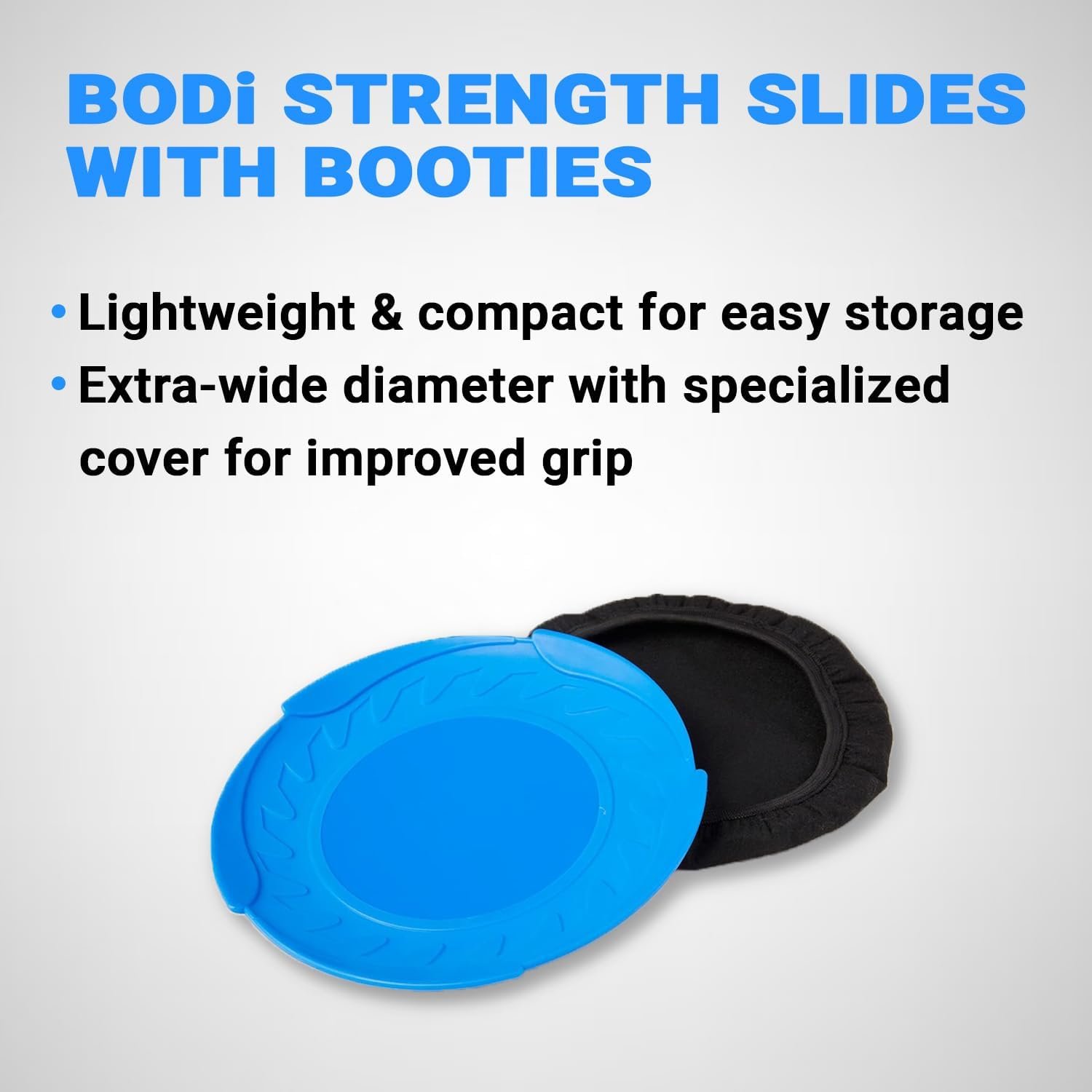 BODi Strength Slides with Booties - Enhance Core & Glute Workouts, Compact Core Sliders for Home Gym Ab Exercise Equipment, Full-Body Workout Accessories, 2 Strength Slides + 2 Booties - Image 4