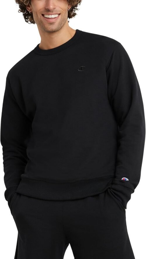 Champion Men’s Crewneck, Powerblend Fleece Sweatshirt, Crewneck Sweatshirts (Reg. Or Big & Tall)