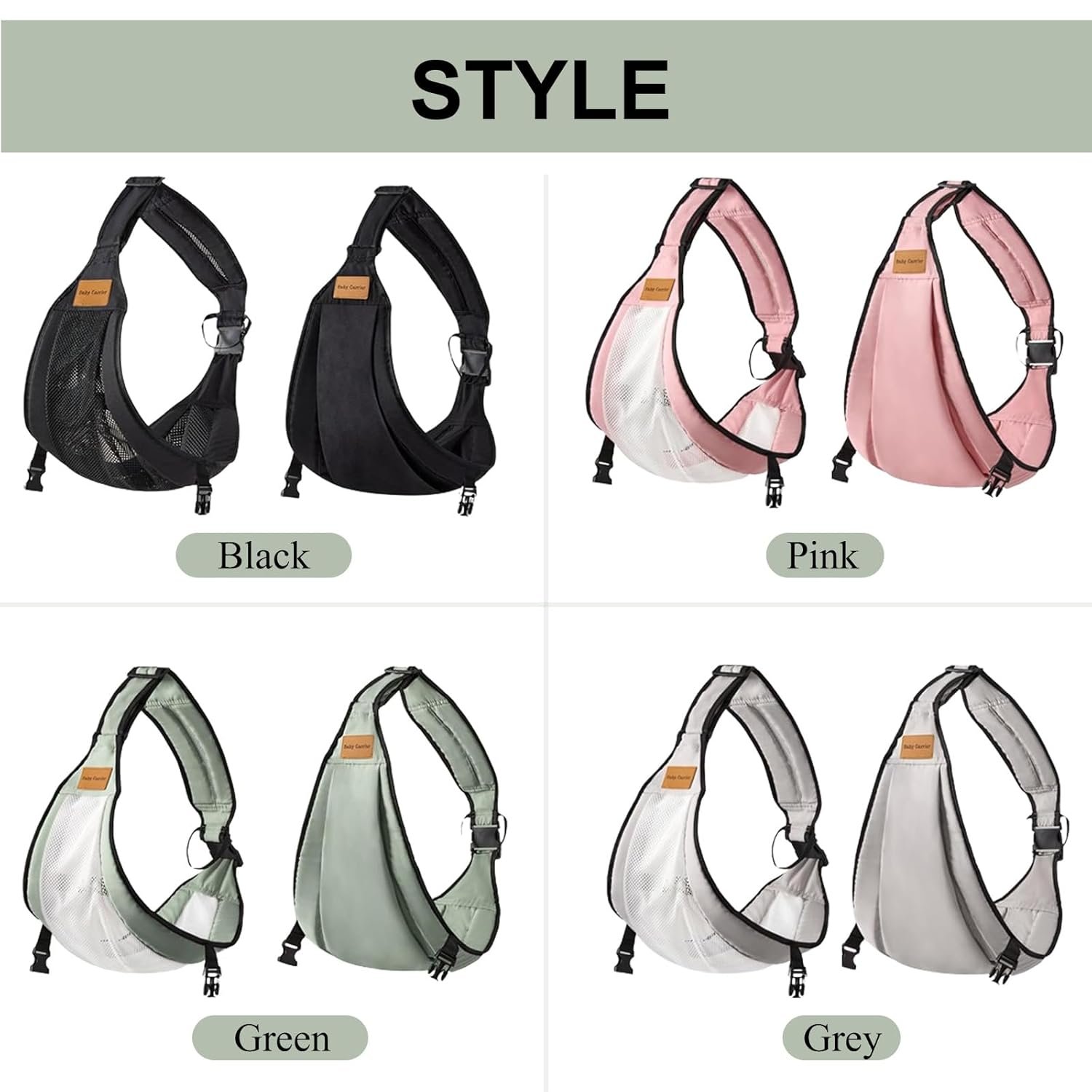 Baby Sling Carrier,Toddler Carrier,Baby Sling,Portable and Adjustable Non-Slip Hip Seat Carriers 10-45lbs(Black,Cloth) - Image 3