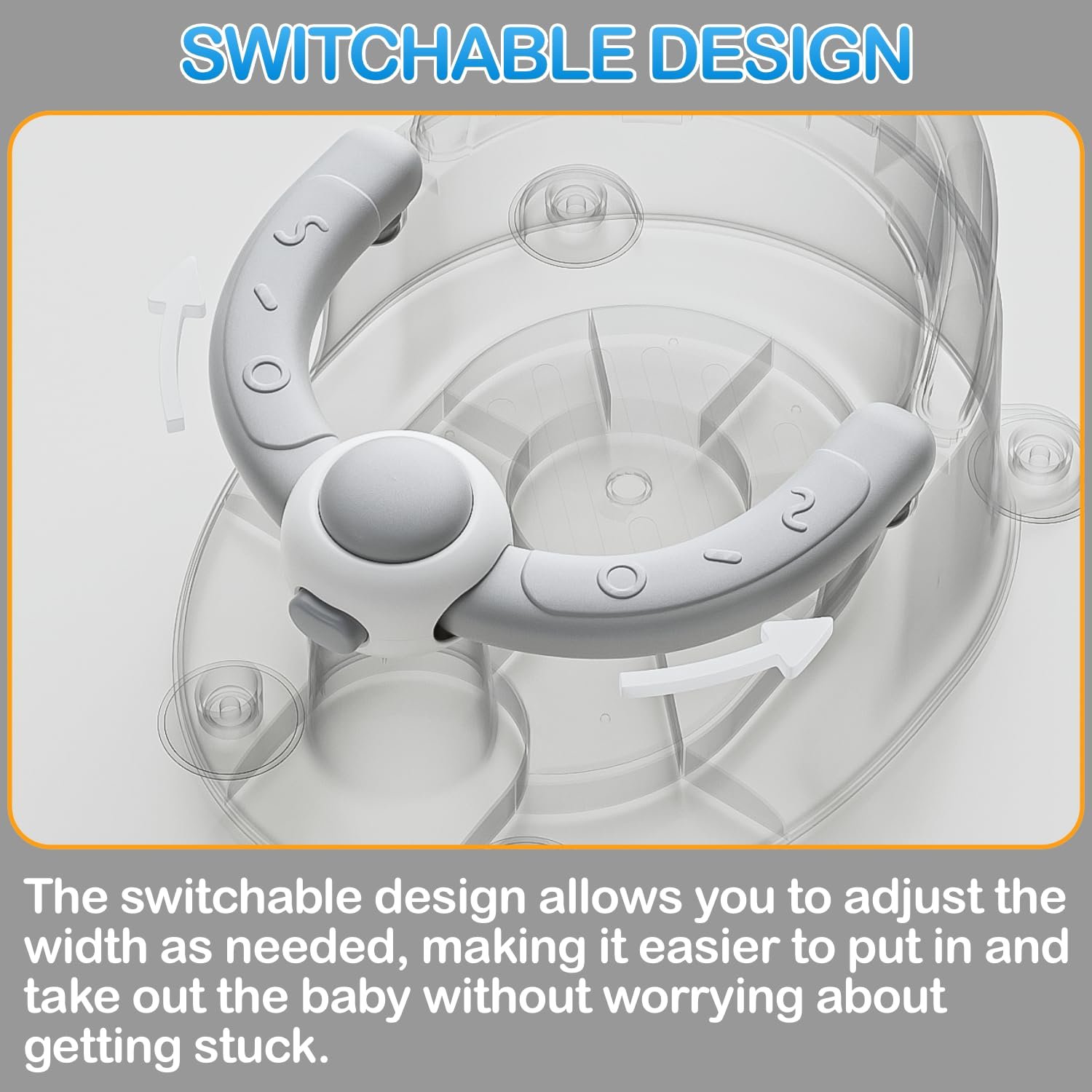 Baby Bath Seat for Babies 6 Months & up, Non-Slip Toddler Bath Seat for Baby & Newborn, Sit Up Bath Seat for Baby,Grey - Image 4
