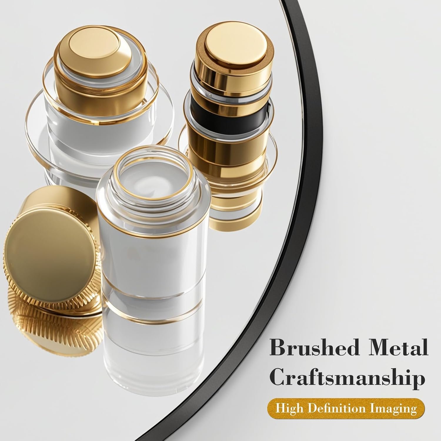 Sweetcrispy Black Round Wall Mirror 20 Inch, Bathroom Mirrors for Over Sink, Wall Decor for Bathroom, Entryway, Bedroom, Vanity - Image 4