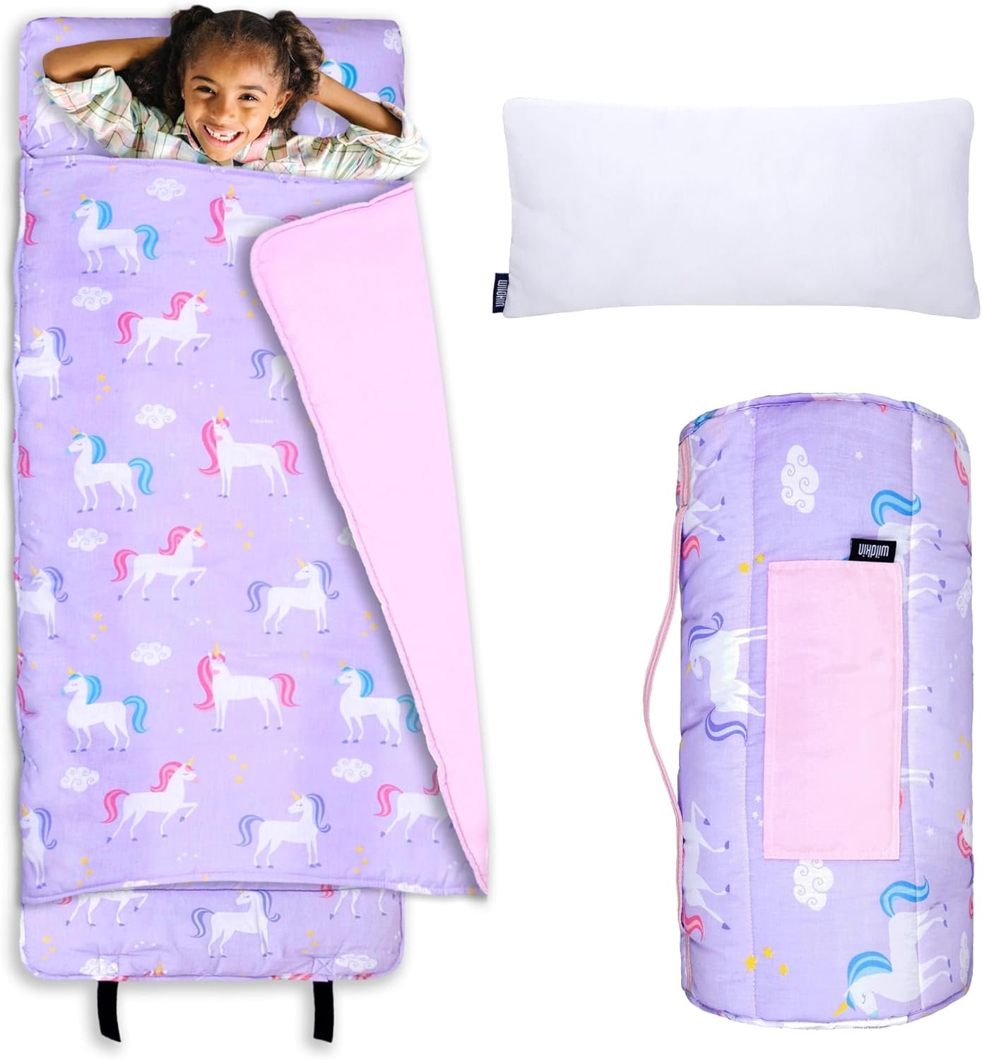 Wildkin Kids Original Nap Mat – Cozy Kids Sleep Mat with Pillow, ideal for School & Travel - Image 2