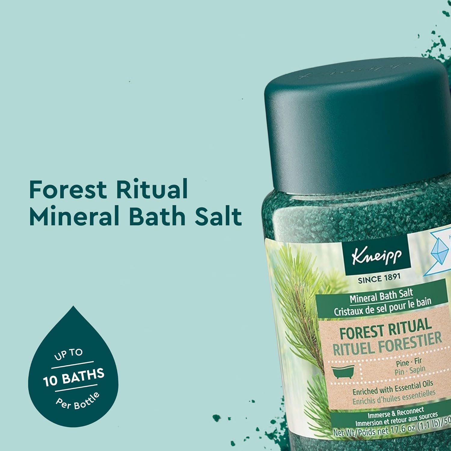 Kneipp Forest Ritual Pine & Fir Mineral Bath Salt with Pine & Fir - 17.6 oz - Up to 10 Baths - Image 3