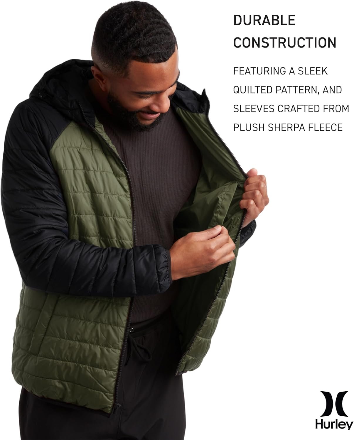 Hurley Men's Jacket - Balsam Lightweight Packable Puffer Coat - Weather Resistant Outerwear Windbreaker Coat for Men (M-XL) - Image 6