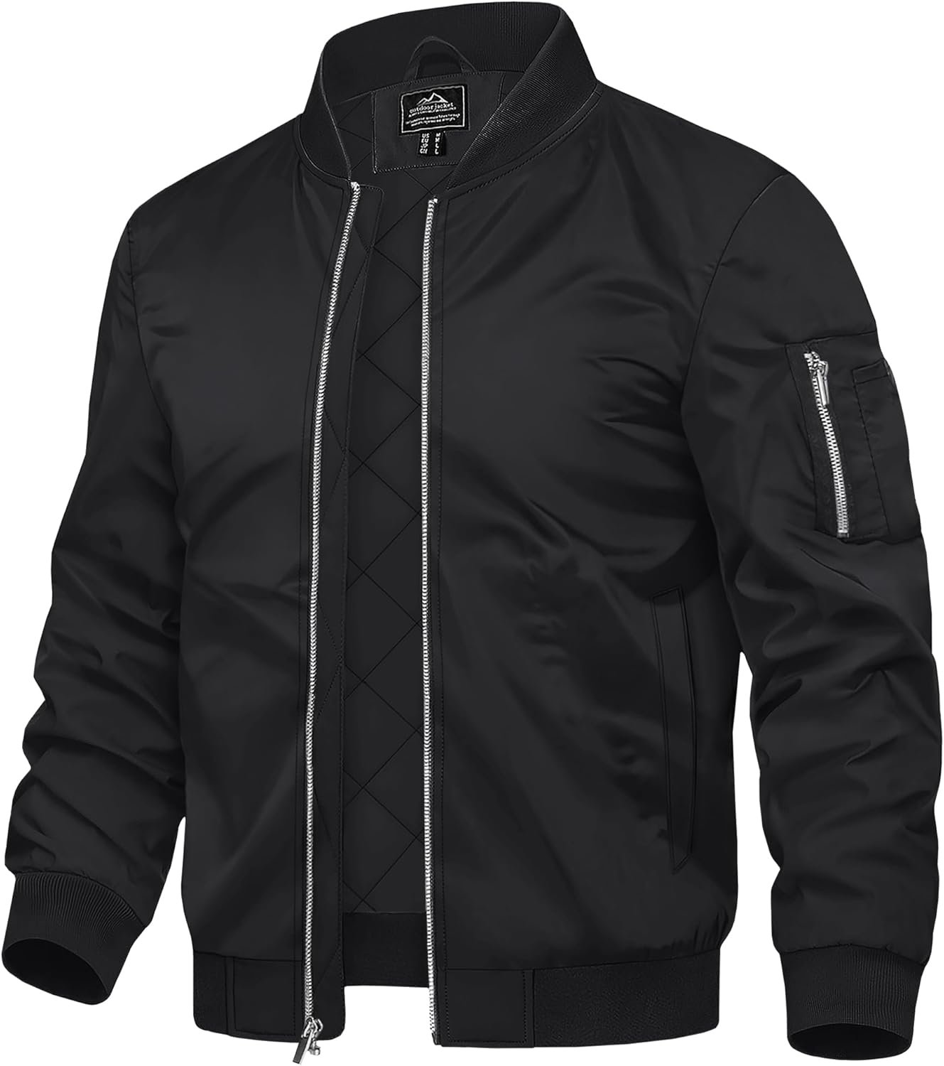 TACVASEN Men's Bomber Jackets Thermal Quilted Jacket Water Resistant Warm Winter Coats - Image 2