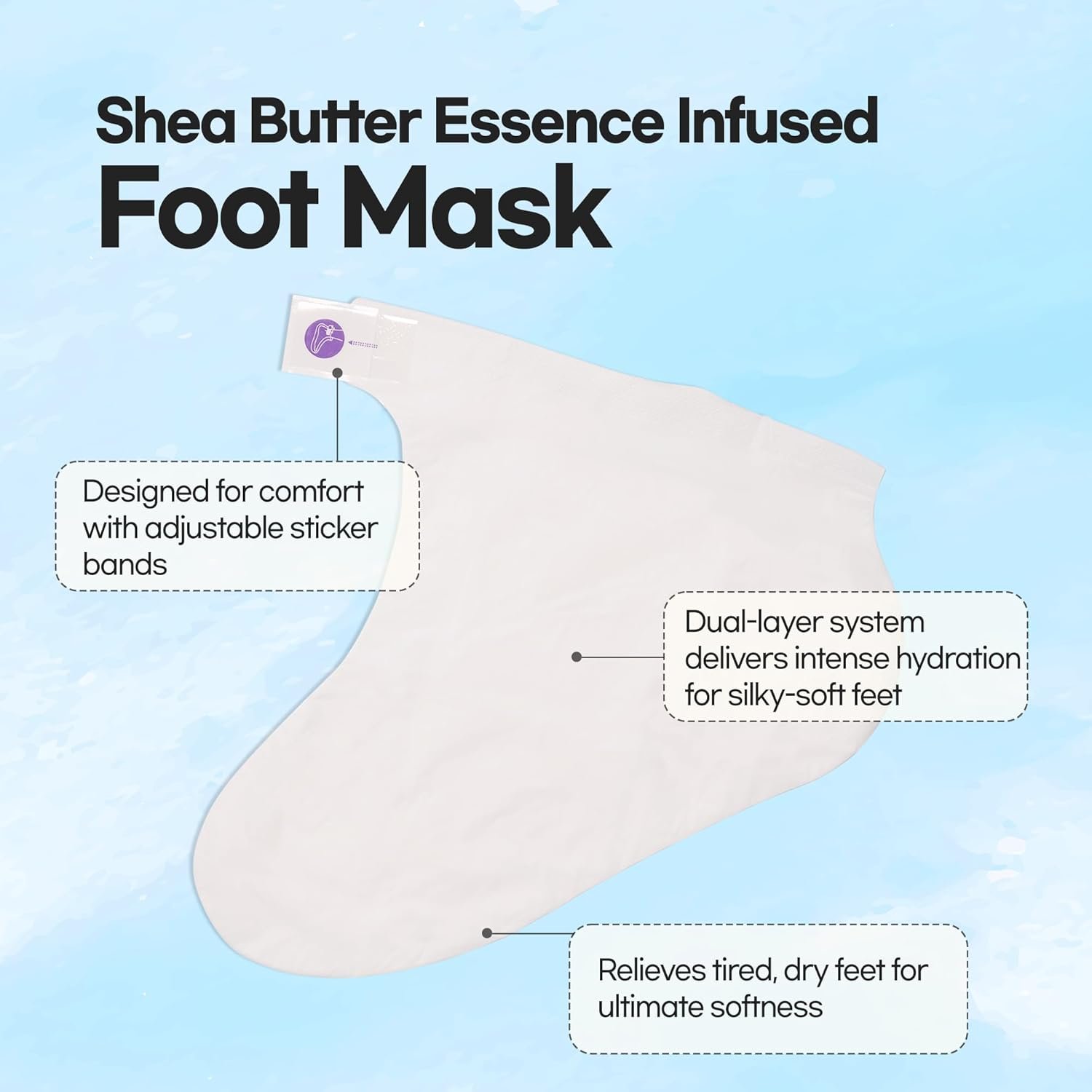 Epielle Intensive Repairing Hand & Foot Masks (6 Gloves & 6 Socks) for Dry Hands & Cracked Heels, Coconut Oil and Milk Extract, Mother's Day Gifts, Teacher's Appreciation - Image 6