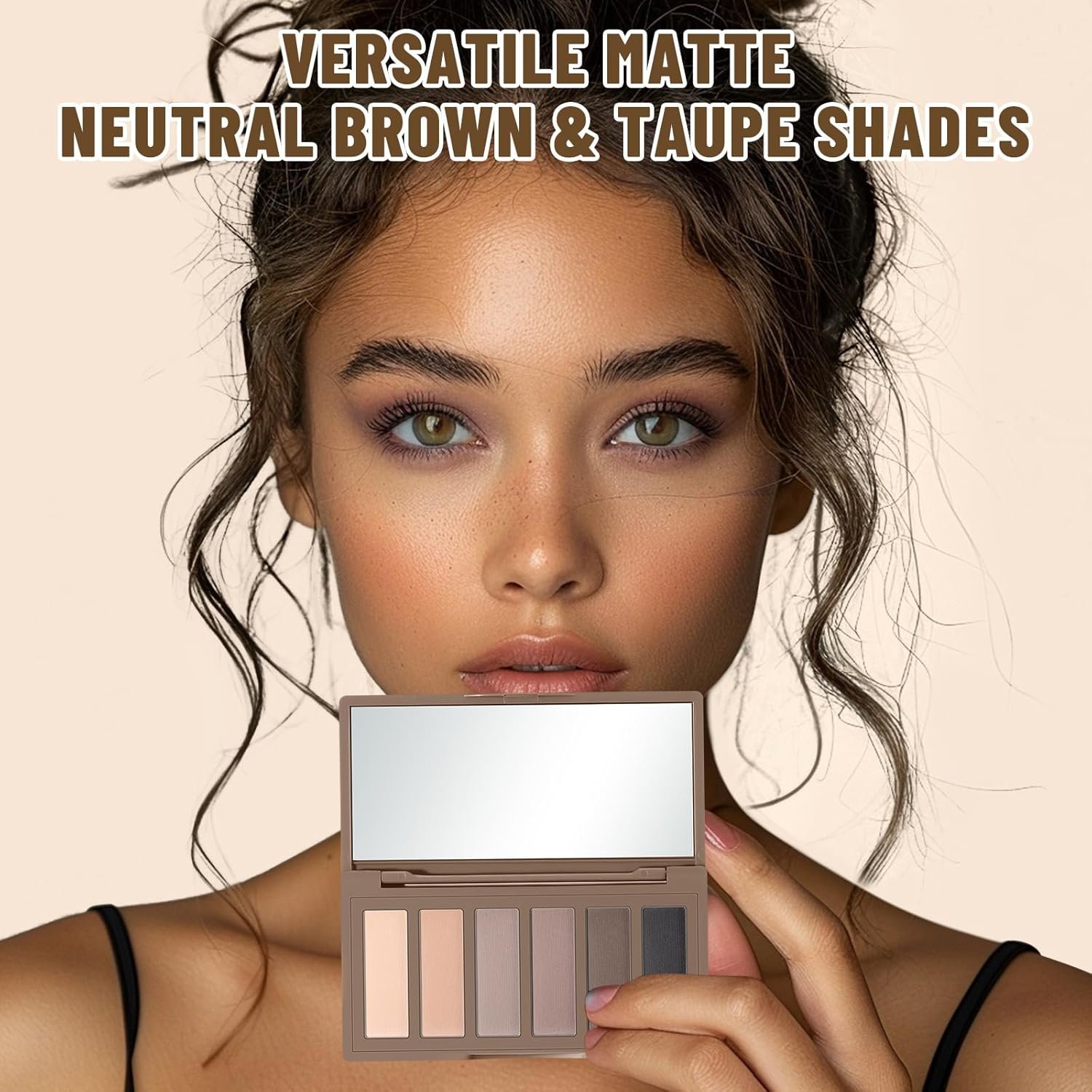 6 Colors Mini Naked Eyeshadow Makeup Palette Neutral Nude Smoky Eye Shadow Taupe & Brown Matte Make Up Pallet with Mirror Highly Pigmented Long Lasting Waterproof Travel Size Gift Kit 01 - Image 7