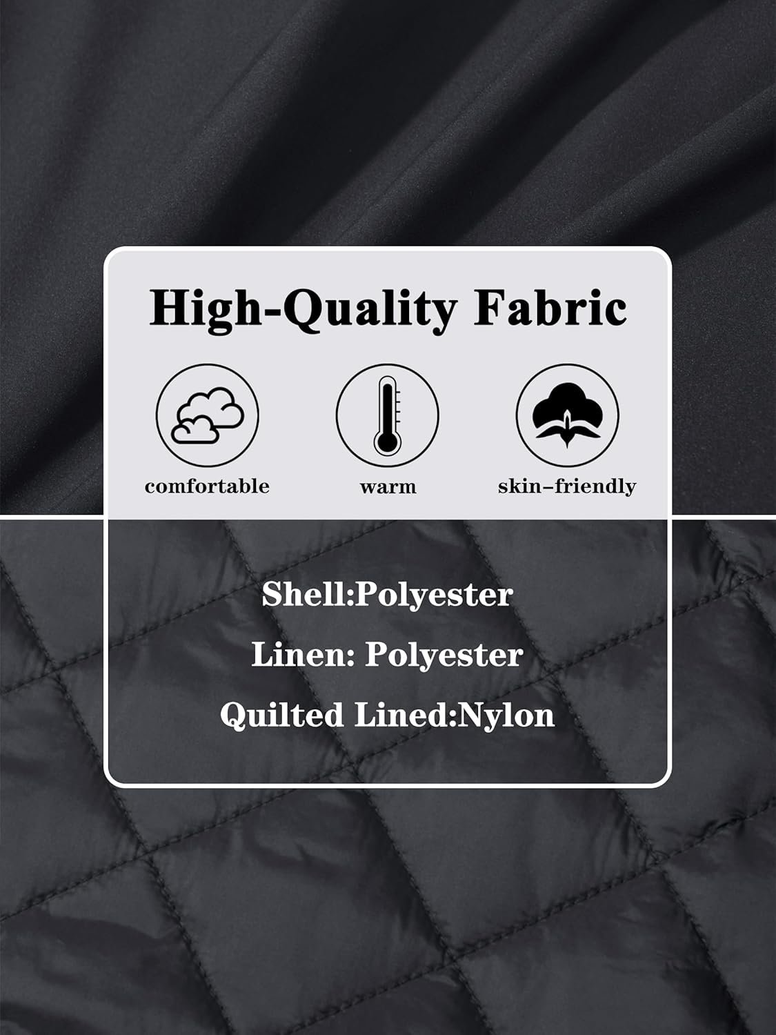 TACVASEN Men's Bomber Jackets Thermal Quilted Jacket Water Resistant Warm Winter Coats - Image 8