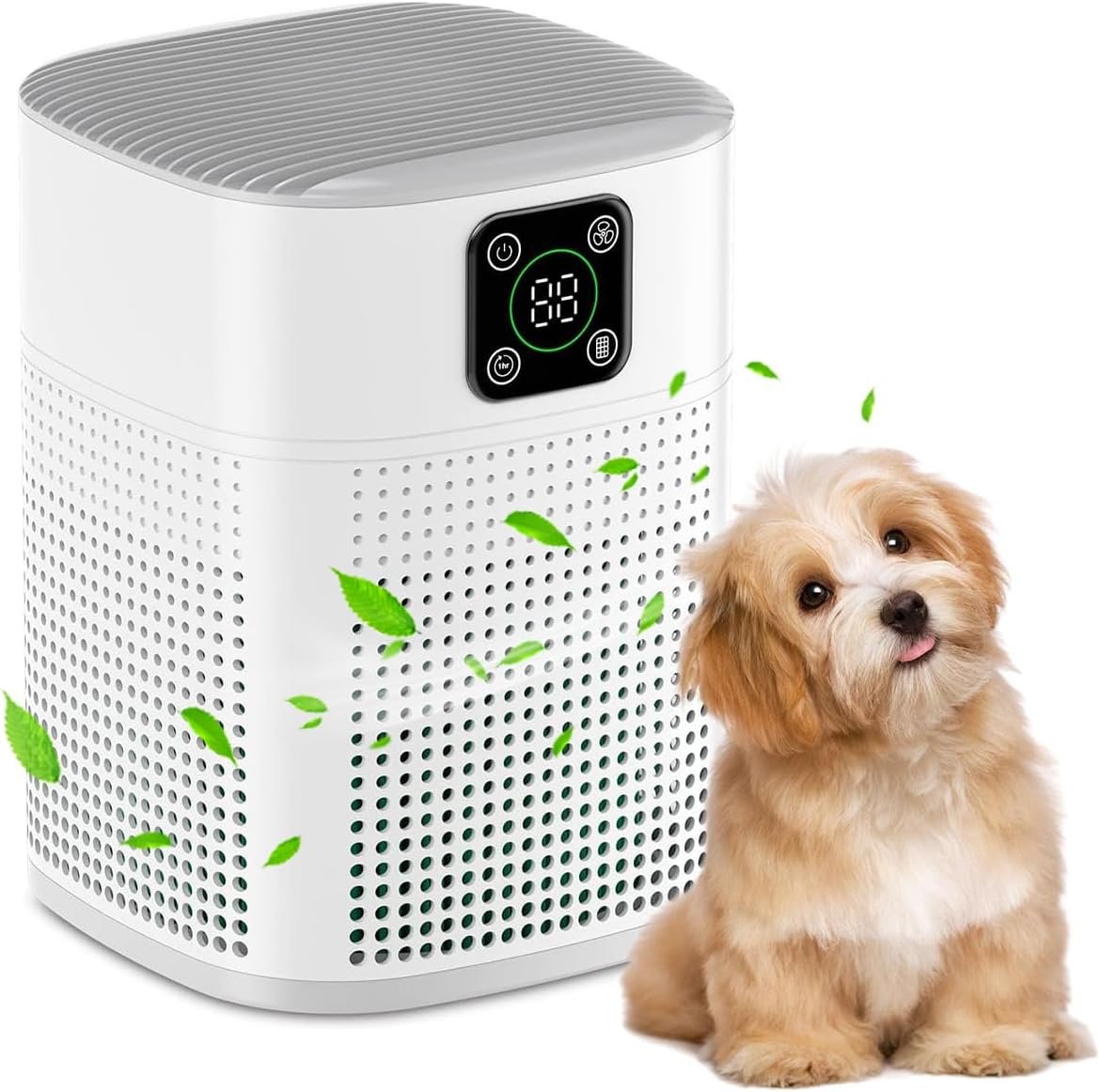 Air Purifiers for Bedroom, Honeyuan H13 HEPA Air Purifier for Home Large Room 600 sqft, Air purifiers with 360°Air Intake, 3 Fan Speeds, 3-Stage Filtration, White - Image 2