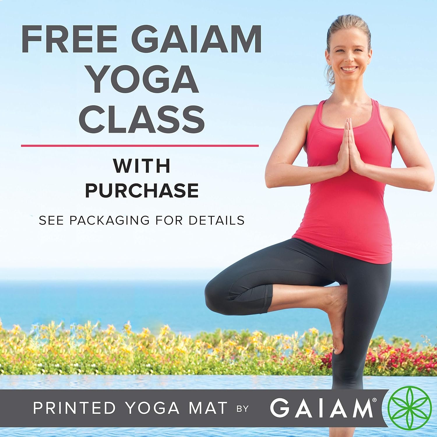 Gaiam Yoga Mat - Premium 6mm Print Reversible Extra Thick Non Slip Exercise & Fitness Mat for All Types of Yoga, Pilates & Floor Workouts (68" x 24" x 6mm Thick) - Image 6