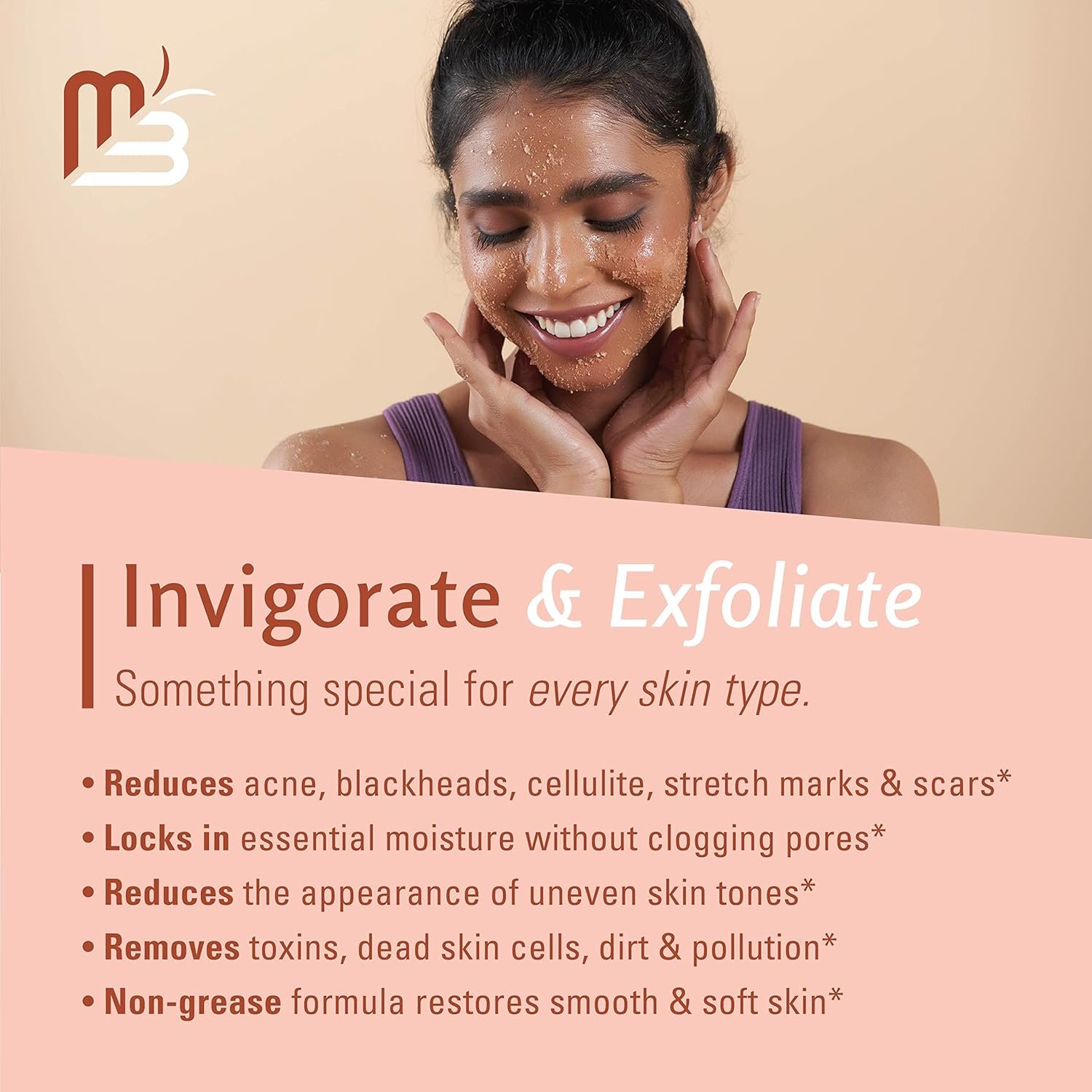 Himalayan Salt Scrub, Face, Foot, and Body Exfoliator with Collagen and Stem Cells, Exfoliating Scrub for Toning, Cellulite, and Skin Care by M3 Naturals - Image 7