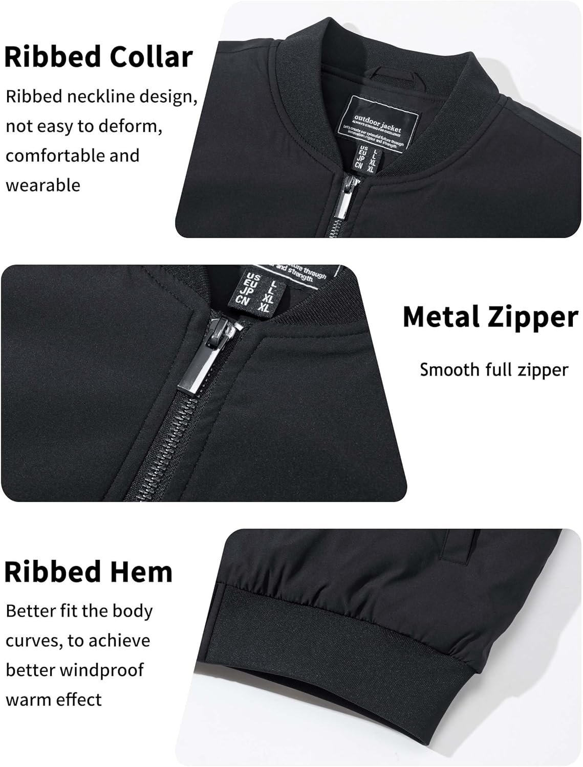 TACVASEN Men's Bomber Jackets Thermal Quilted Jacket Water Resistant Warm Winter Coats - Image 7