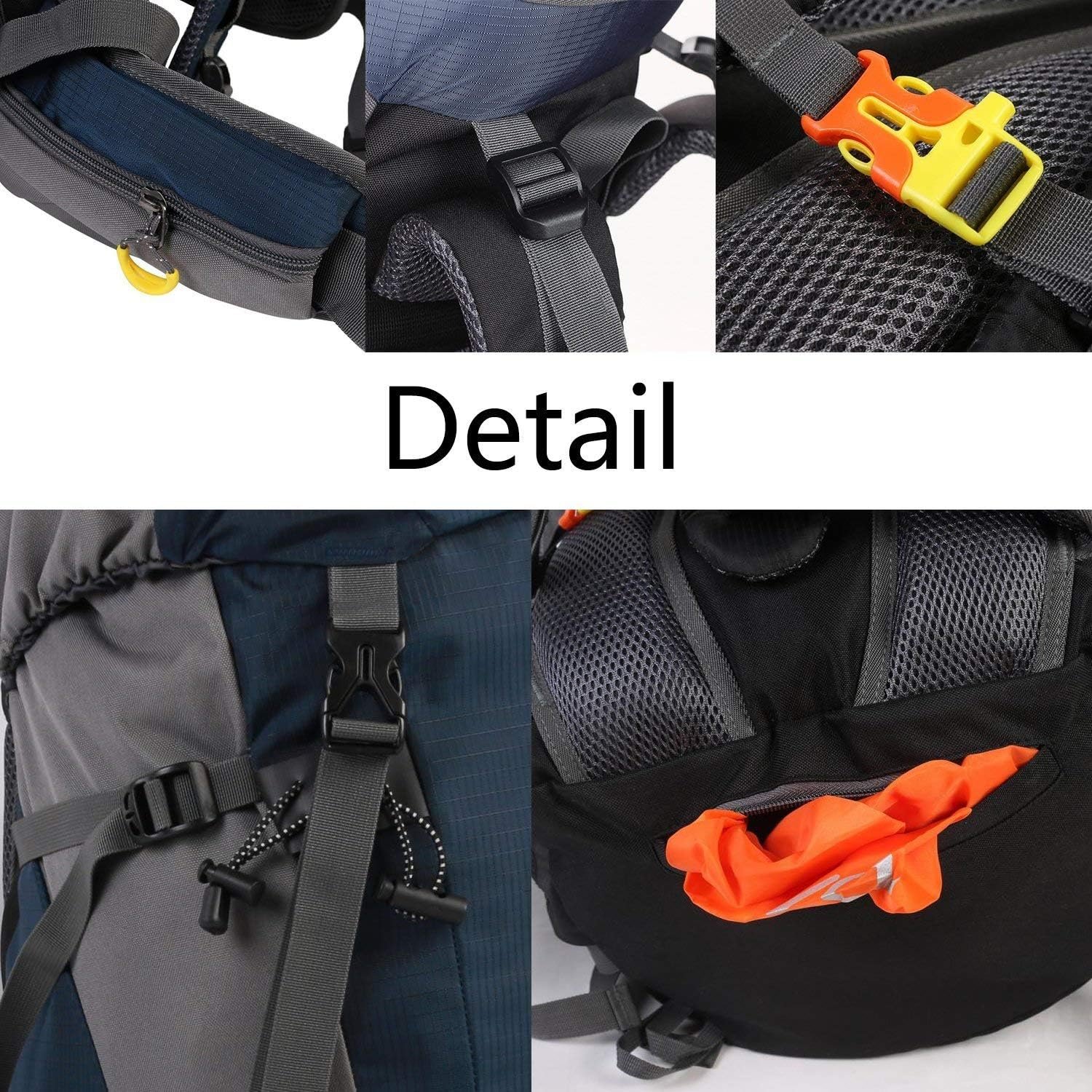 Esup 50L Hiking Backpack Men Camping Backpack with rain cover 45l+5l Lightweight Backpacking Backpack Travel Backpack - Image 5