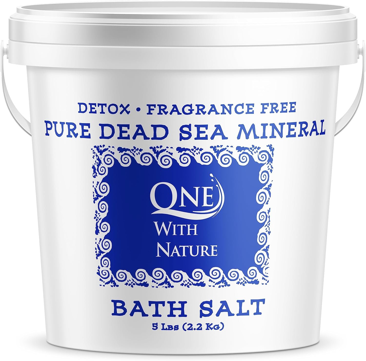 One With Nature 100% Pure Dead Sea Salt, 5Lb - Fine Bath Salts for Soaking, Body Exfoliator, Acne Treatment, 21 Essential Minerals, Fragrance-Free, for Men, Women, Children. Helps Skin Conditions - Image 2