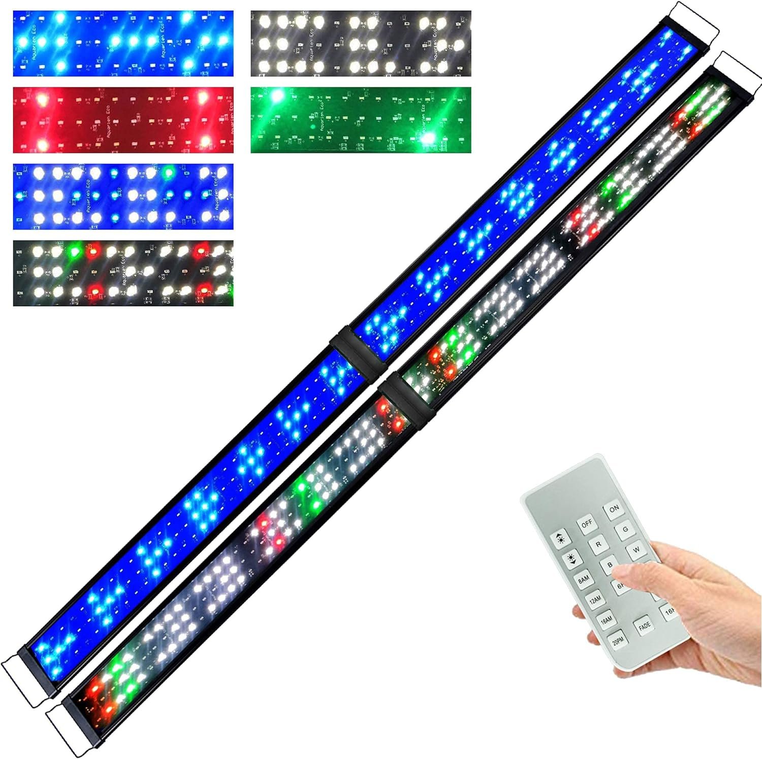 KZKR Upgraded Aquarium Light Multi-Color Remote Control 72-84 inch LED Hood Lamp for Freshwater Marine Plant Fish Tank Light Decorations - Image 2
