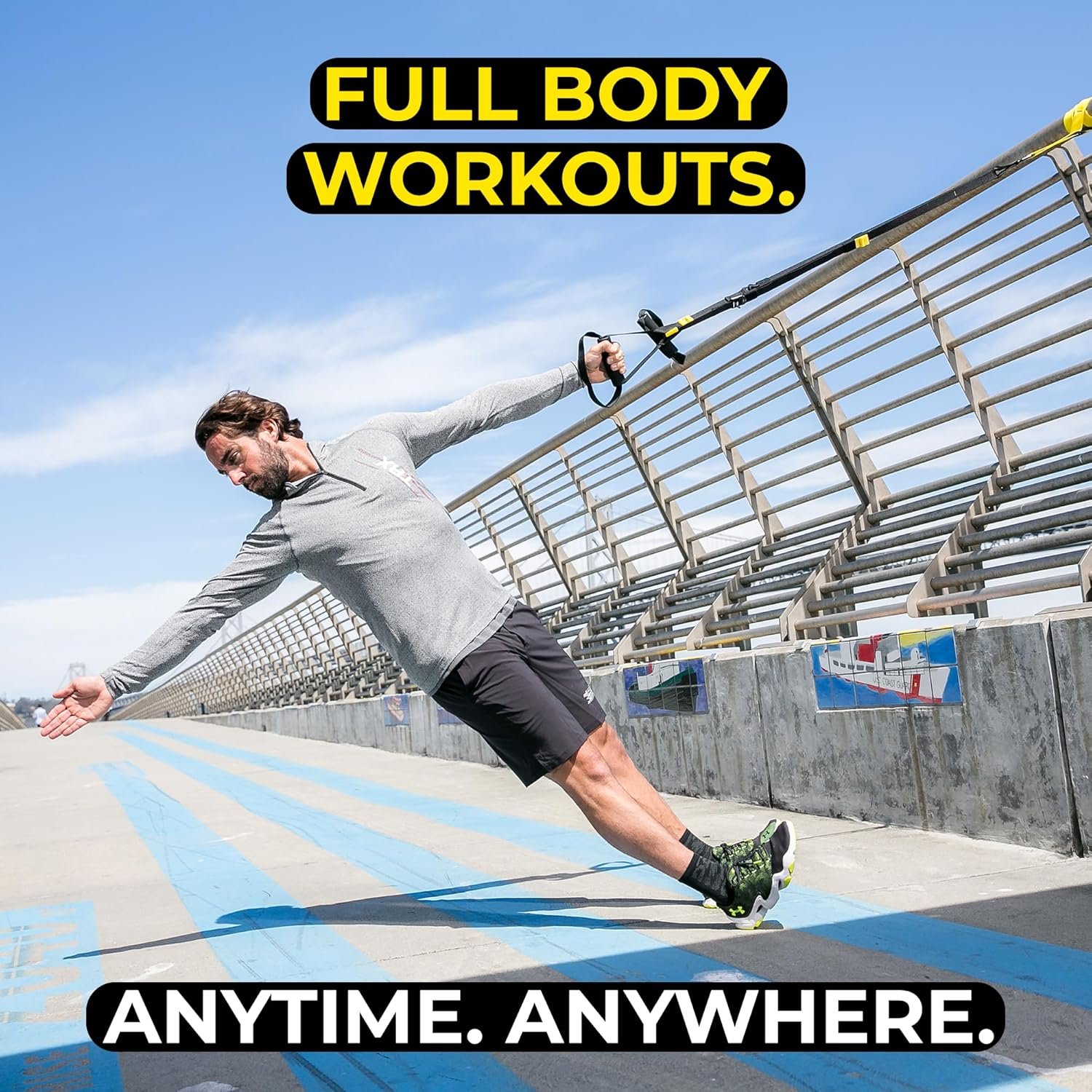 TRX GO Suspension Trainer System, Full-Body Workout for All Levels & Goals, Lightweight & Portable, Fast, Fun & Effective Workouts, Home Gym Equipment or for Outdoor Workouts, Grey - Image 10