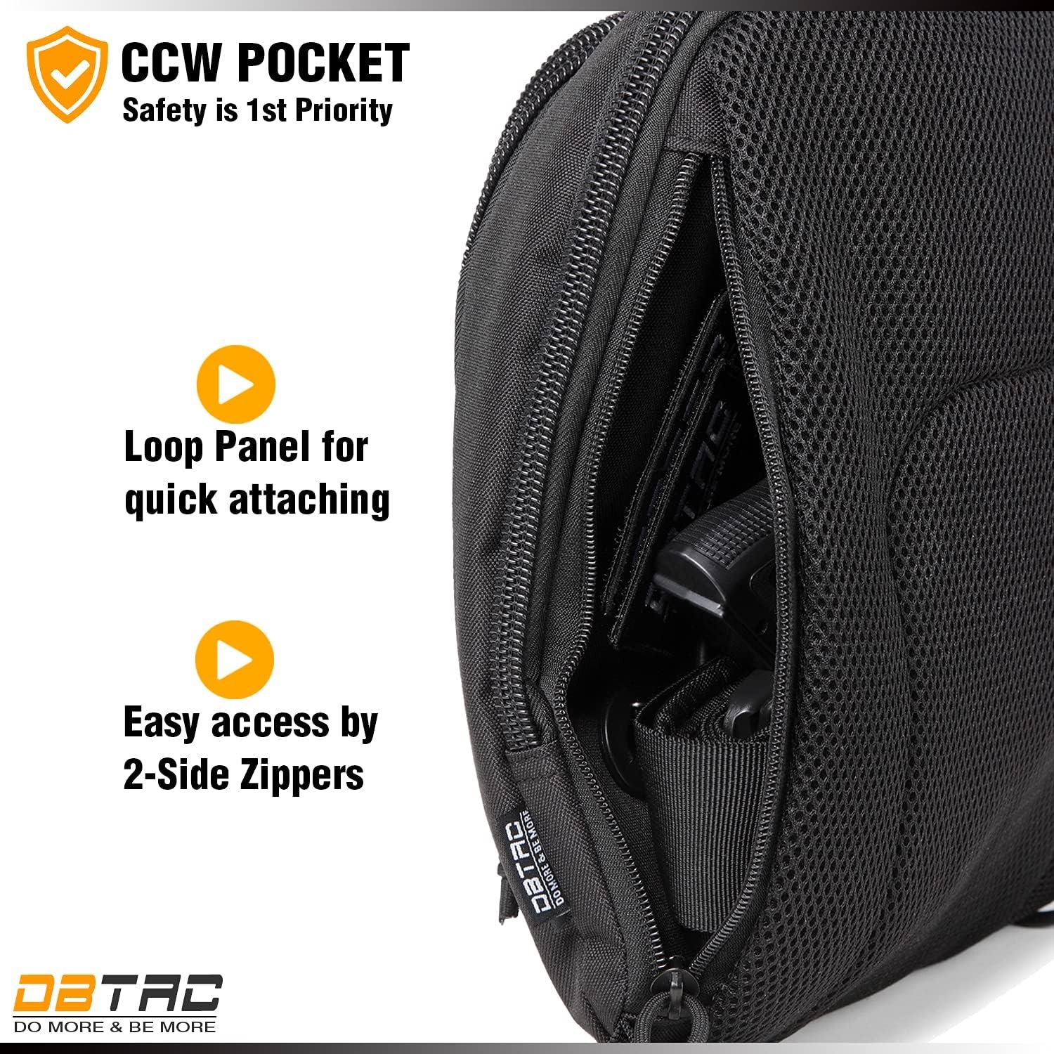 DBTAC Tactical Sling Bag | 8L Military Shoulder Chest Pack for Full Size Concealed Carry, Range, Travel, Outdoor Sports - Image 7