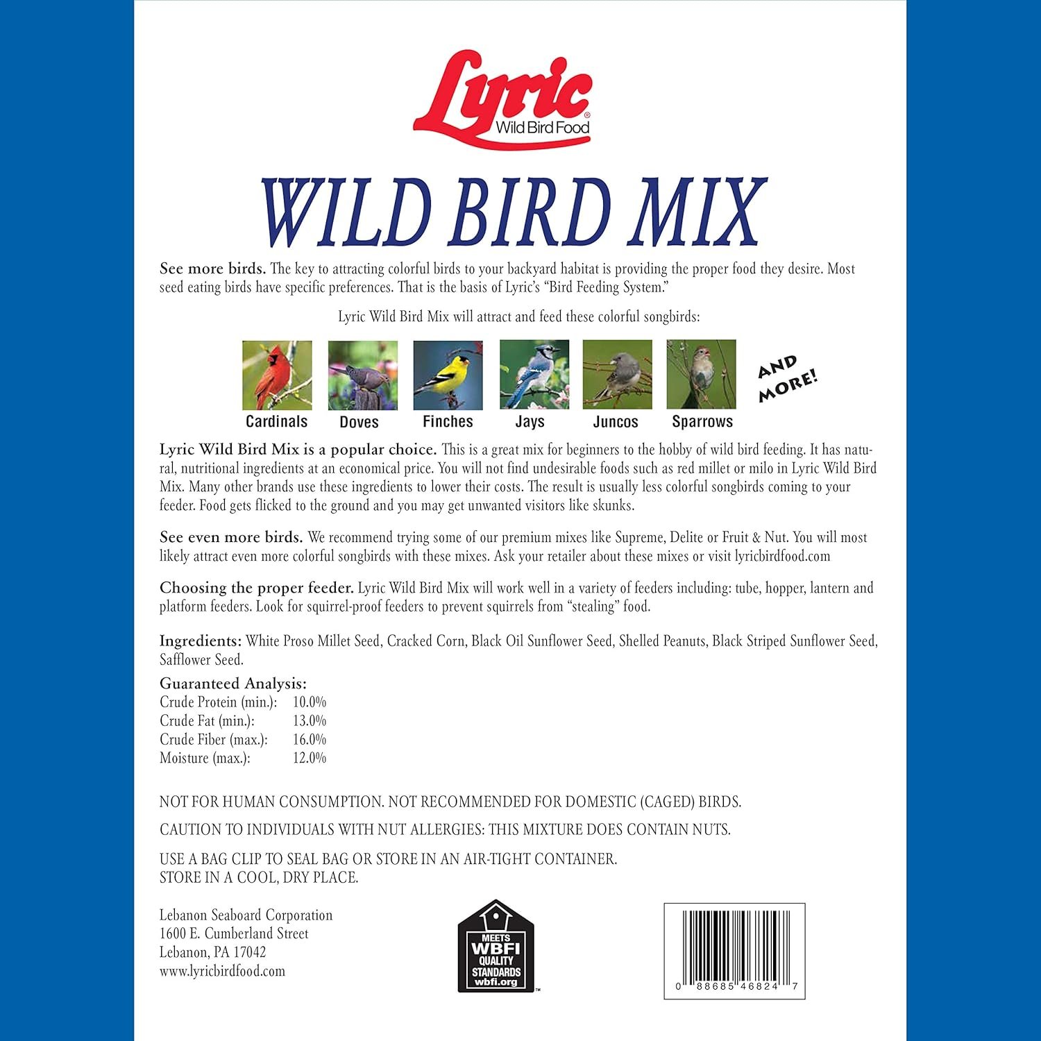 Lyric Wild Bird Mix - Wild Bird Food for Outside Feeders - Attracts Doves, Jays and many more - 40 lb. Bag - Image 3