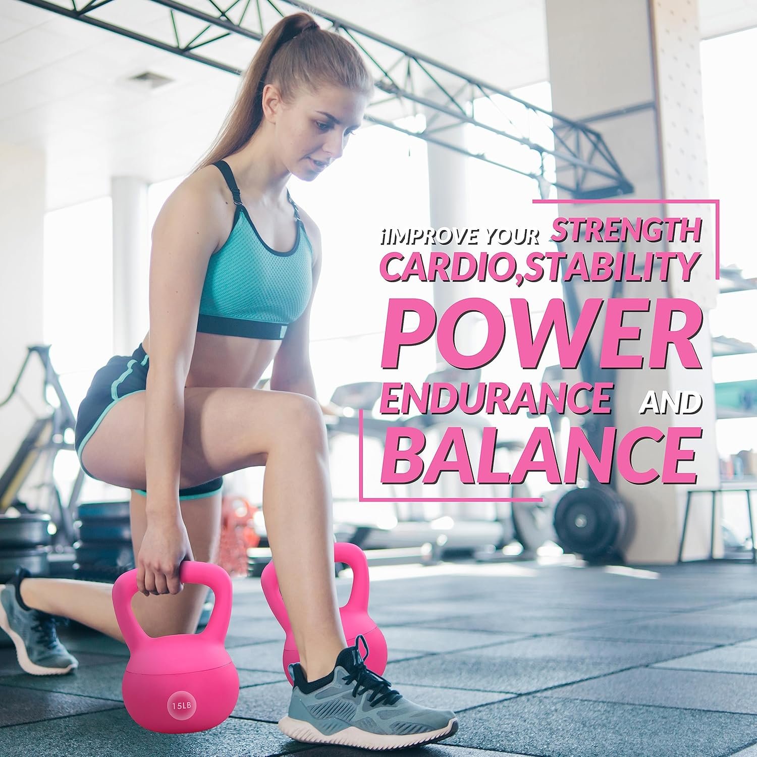 Soft Kettlebells - Sea and Iron Sand Filled Weights for Women and Men - Color Coded Soft Vinyl Kettlebells, Multiple Sizes - Image 3