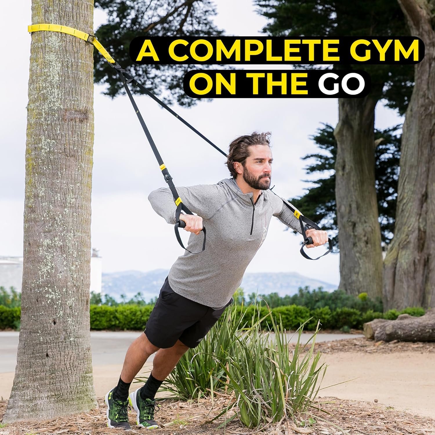 TRX GO Suspension Trainer System, Full-Body Workout for All Levels & Goals, Lightweight & Portable, Fast, Fun & Effective Workouts, Home Gym Equipment or for Outdoor Workouts, Grey - Image 4